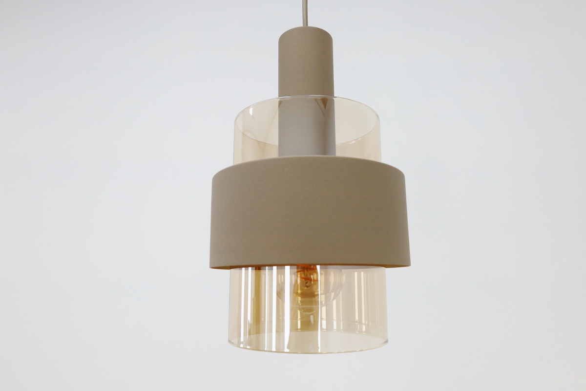 Sfeervolle hanglamp MARRONE | Zand / Amber