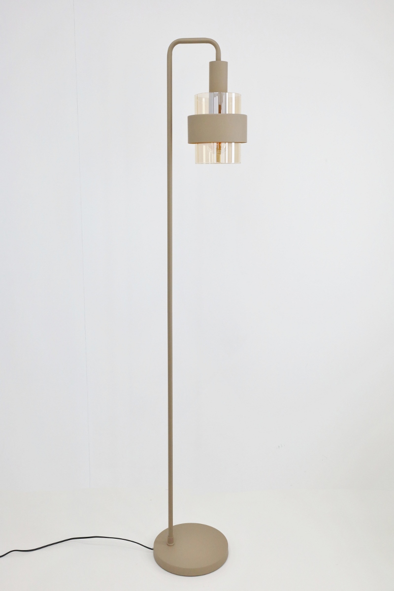 Sfeervolle vloerlamp MARRONE | Zand / Amber