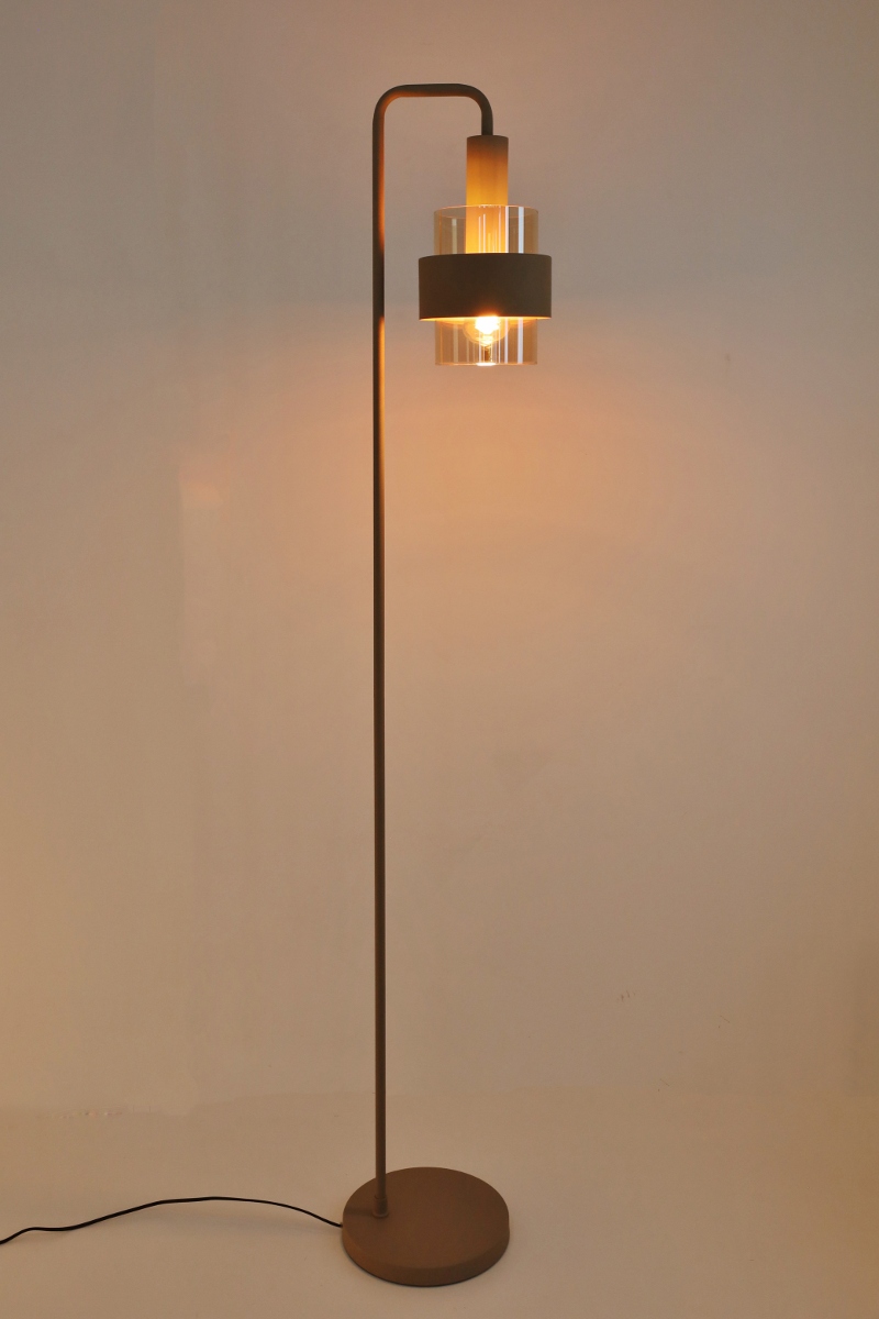 Sfeervolle vloerlamp MARRONE | Zand / Amber