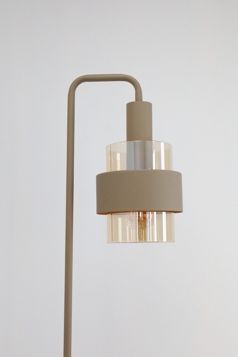 Sfeervolle vloerlamp MARRONE | Zand / Amber