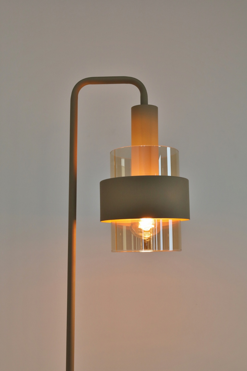 Sfeervolle vloerlamp MARRONE | Zand / Amber