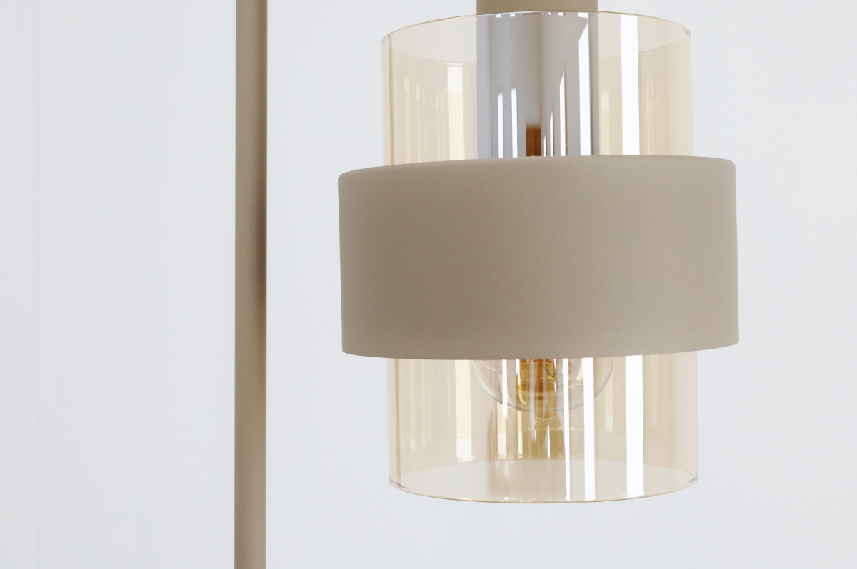 Sfeervolle vloerlamp MARRONE | Zand / Amber