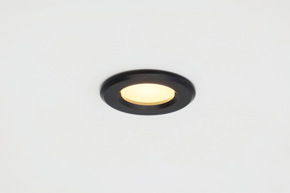Mini inbouwspot / Verandaspot TONNY Ø 3,7 cm WarmGlow 230 volt | Zwart