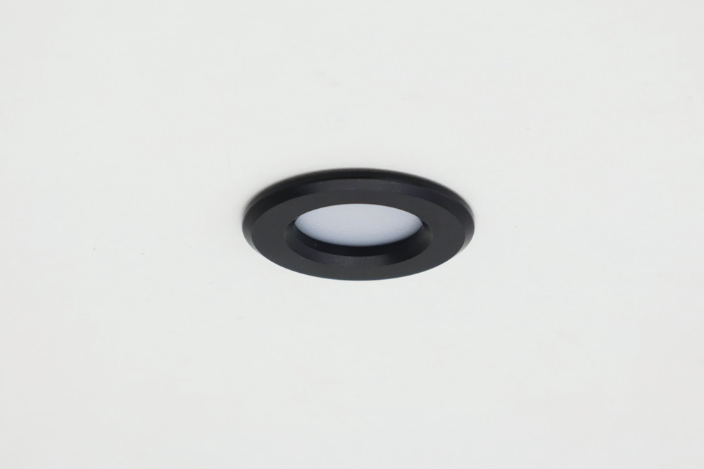 Mini inbouwspot / Verandaspot TONNY Ø 3,7 cm WarmGlow 230 volt | Zwart