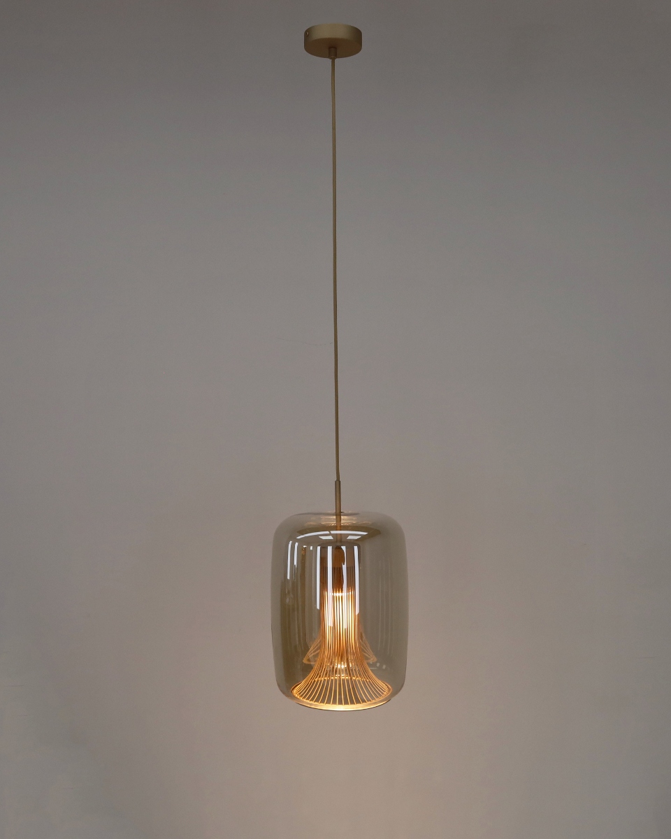 Sfeervolle hanglamp SAINT | Amber / Brons