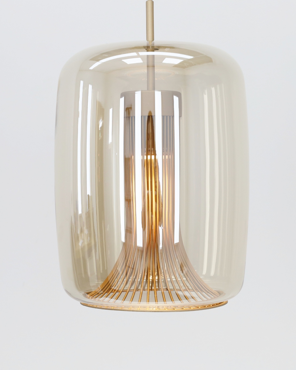 Sfeervolle hanglamp SAINT | Amber / Brons
