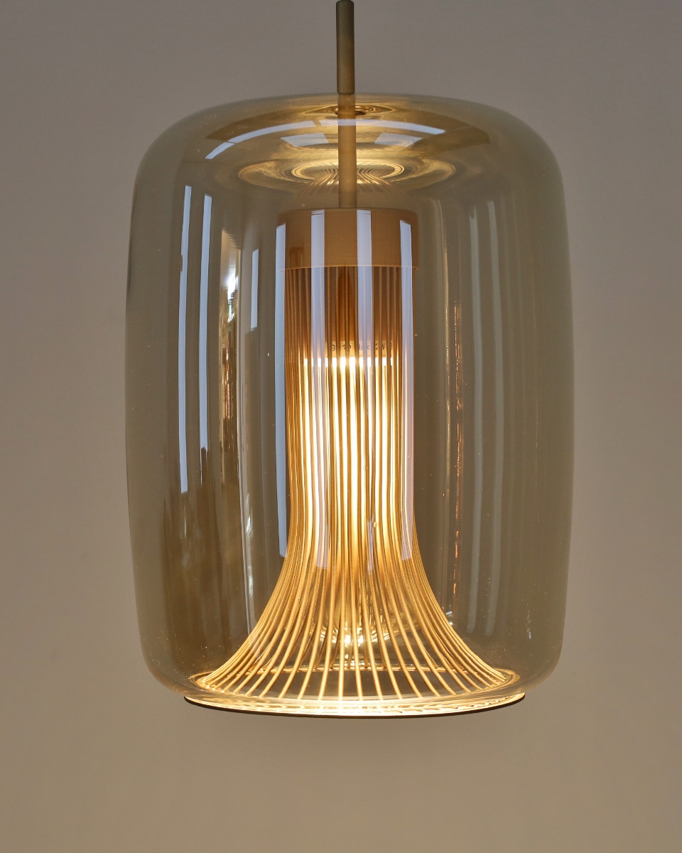 Sfeervolle hanglamp SAINT | Amber / Brons