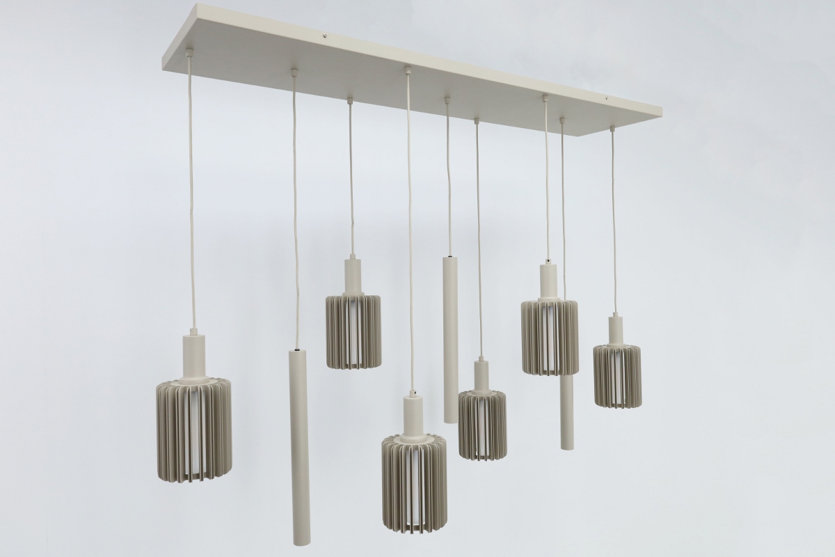 Stijlvolle hanglamp LAMBRES 9-lichts | Zand