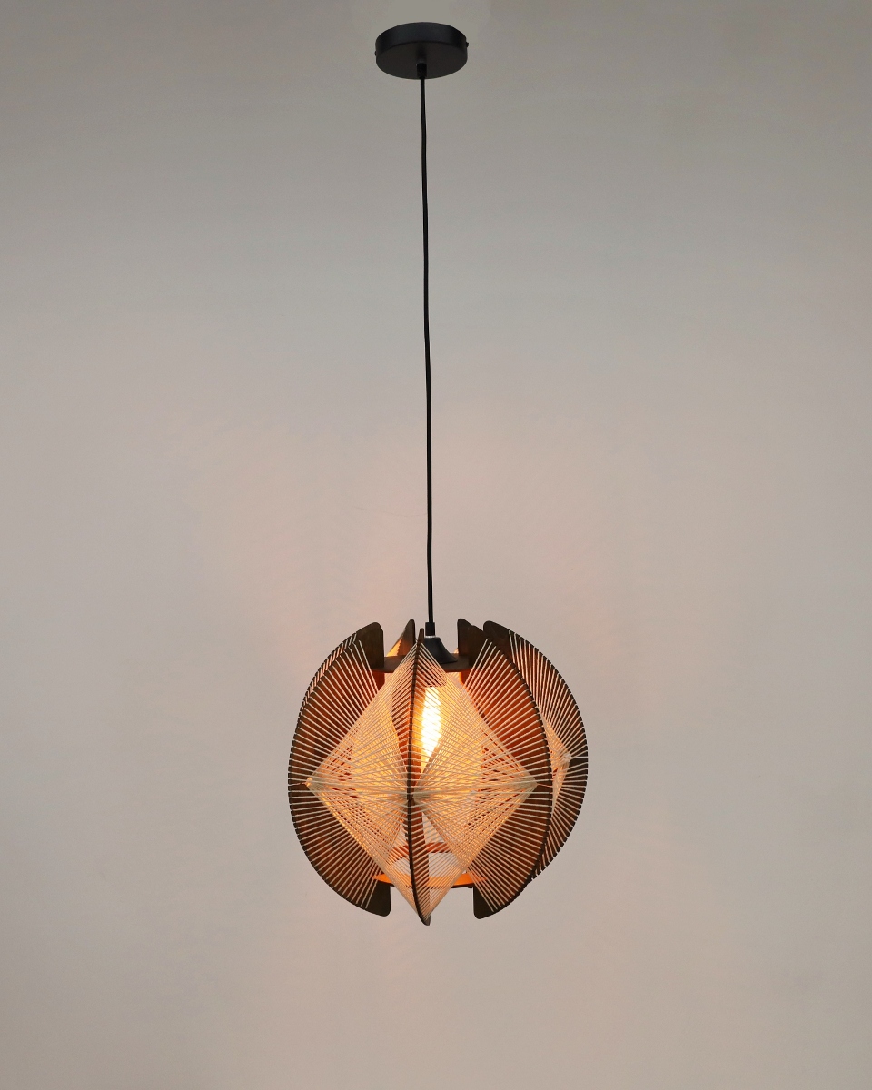 Organische hanglamp JESSICA Ø40 cm | Walnoot