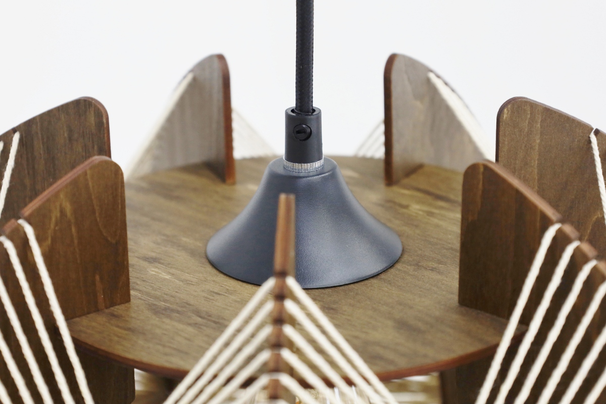 Organische hanglamp JESSICA Ø40 cm | Walnoot