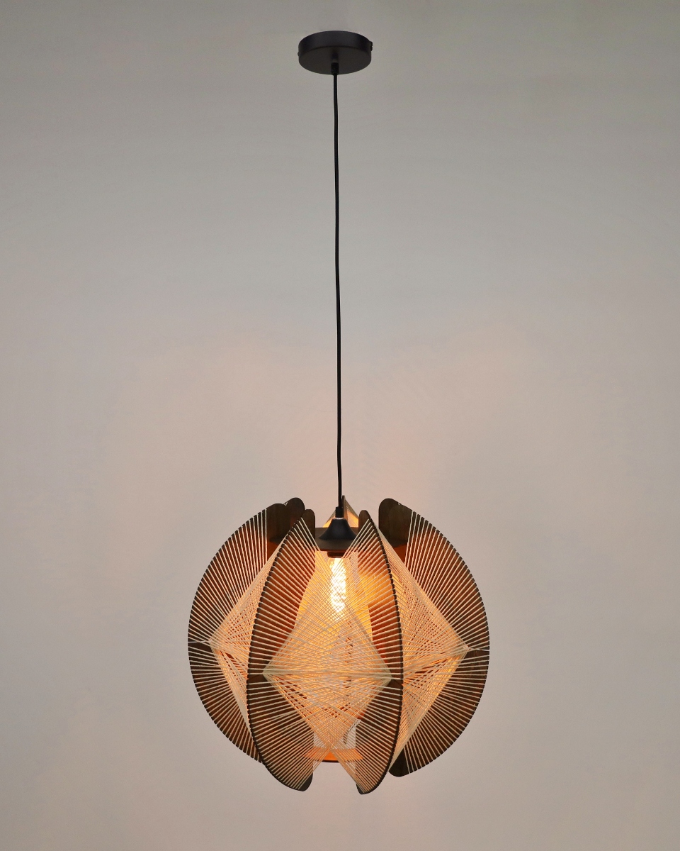 Organische hanglamp JESSICA Ø50 cm | Walnoot