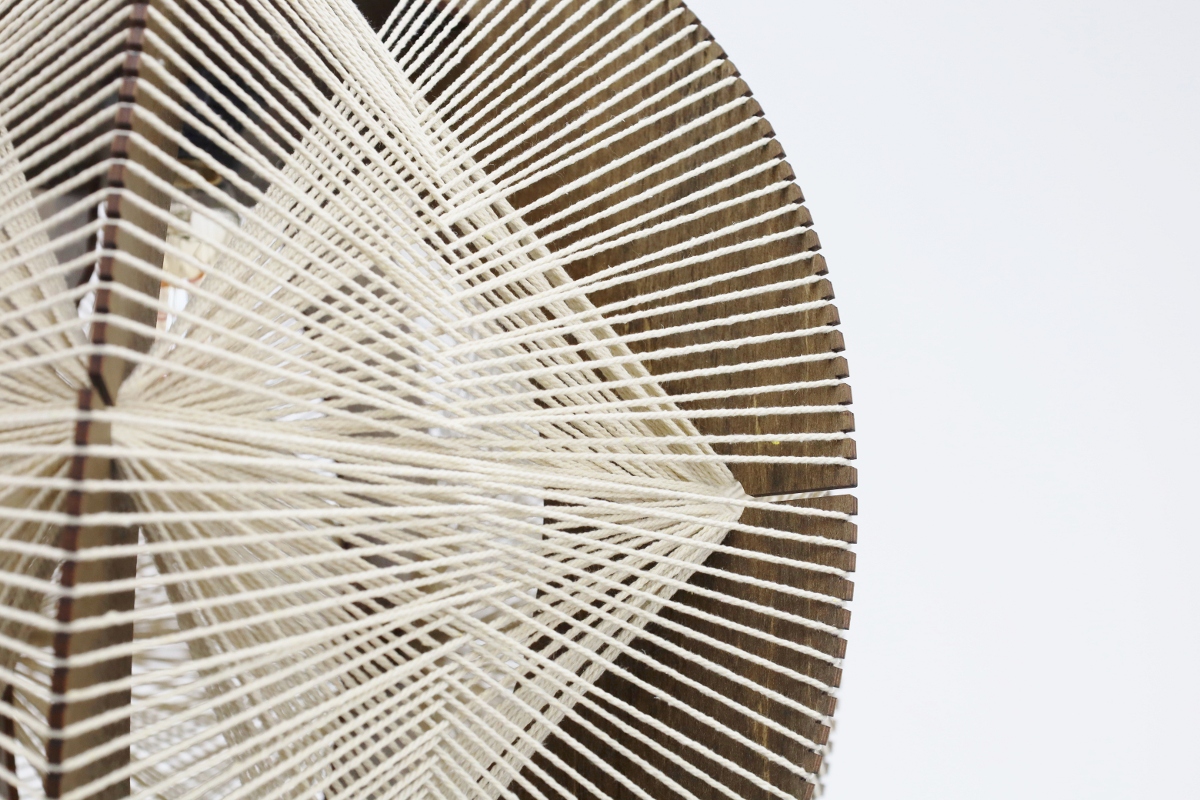 Organische hanglamp JESSICA Ø50 cm | Walnoot