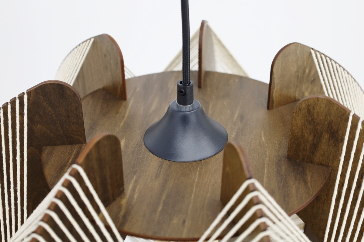 Organische hanglamp JESSICA Ø50 cm | Walnoot