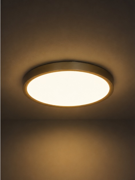Functionele plafonniere PLATTO 3-standen Ø 40 cm | Goud