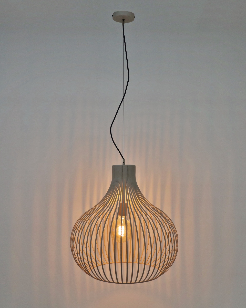 Sierlijke hanglamp GABRI Ø58 cm | Creme