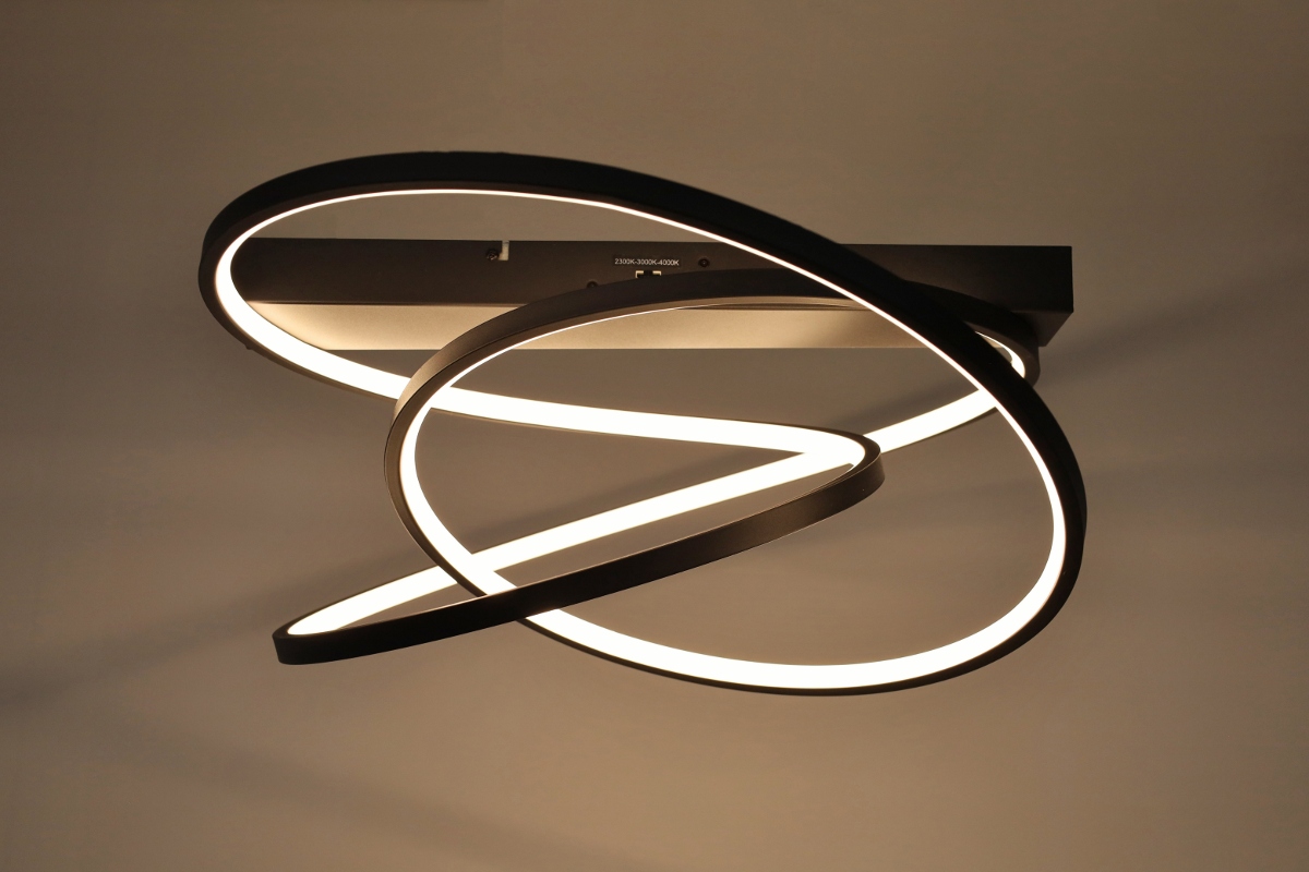 Moderne plafondlamp RINGLO | Zwart
