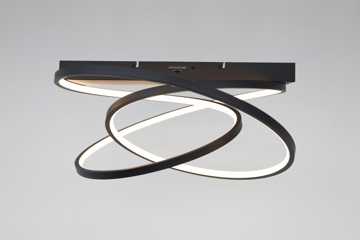 Moderne plafondlamp RINGLO | Zwart