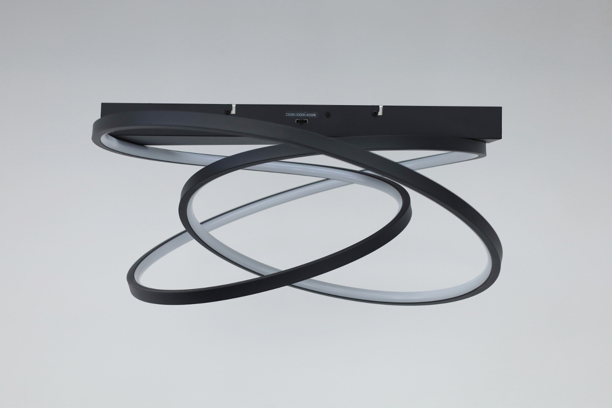 Moderne plafondlamp RINGLO | Zwart