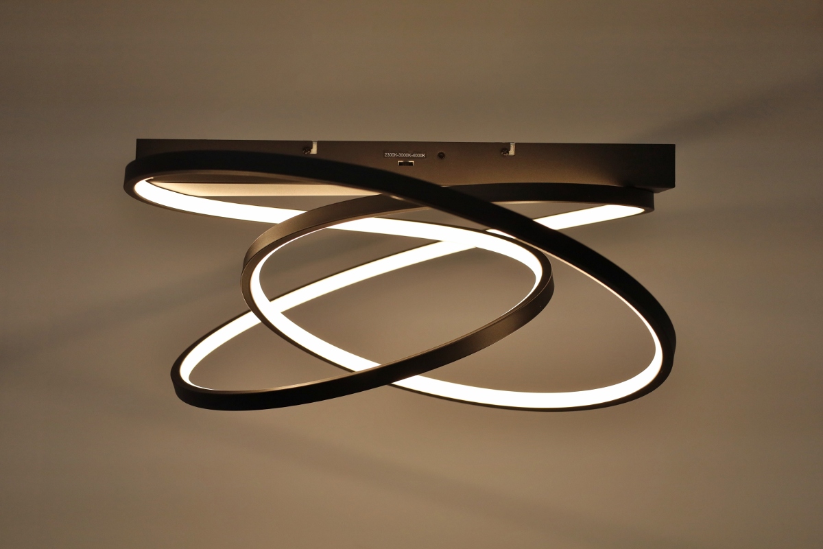 Moderne plafondlamp RINGLO | Zwart