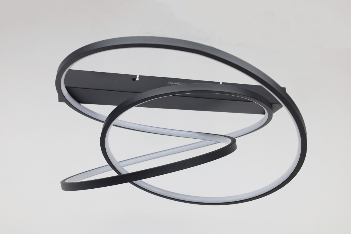 Moderne plafondlamp RINGLO | Zwart