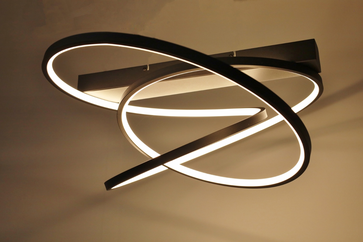 Moderne plafondlamp RINGLO | Zwart