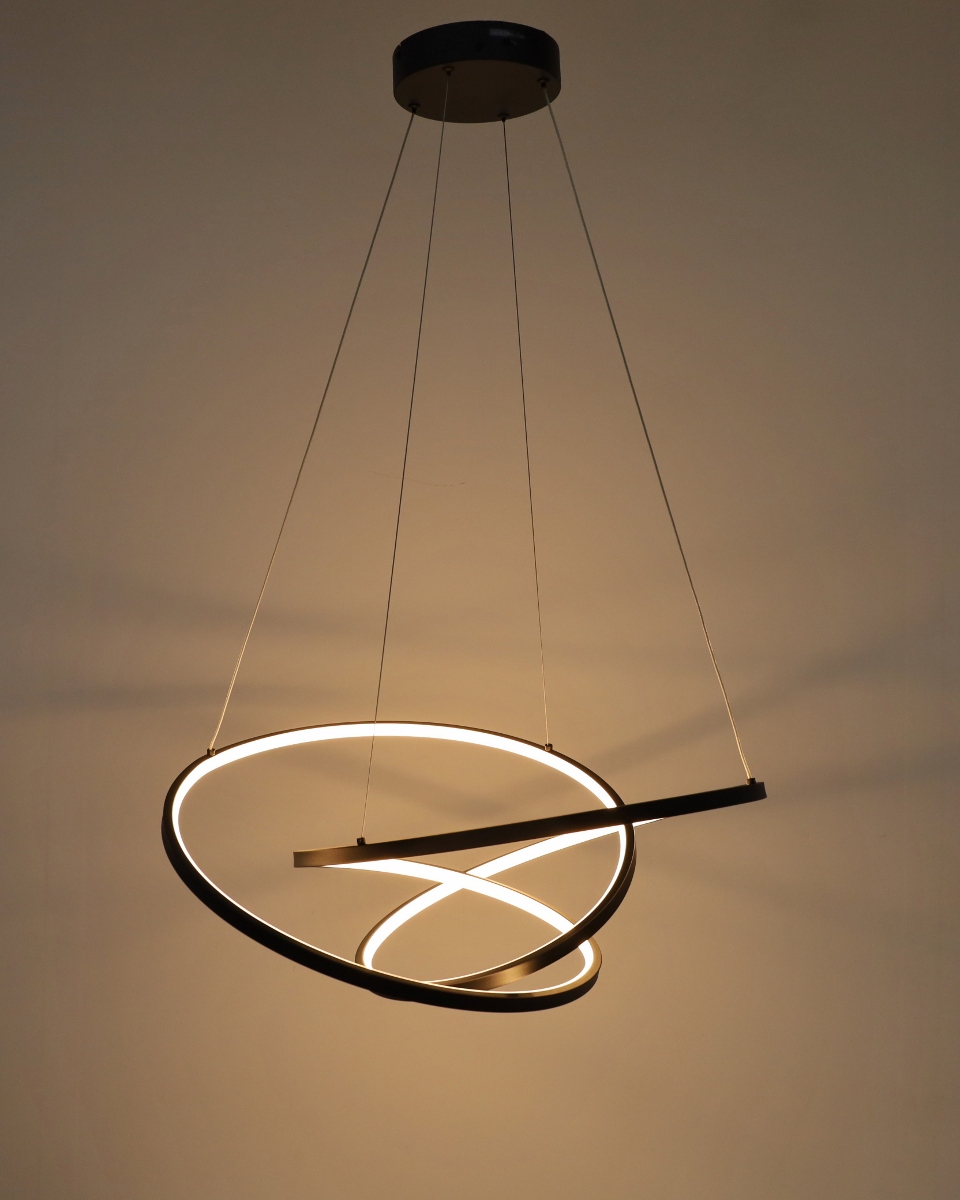 Moderne hanglamp RINGLO | Zwart