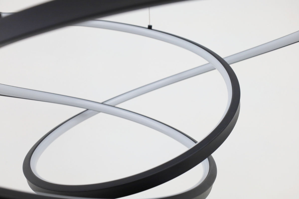 Moderne hanglamp RINGLO | Zwart