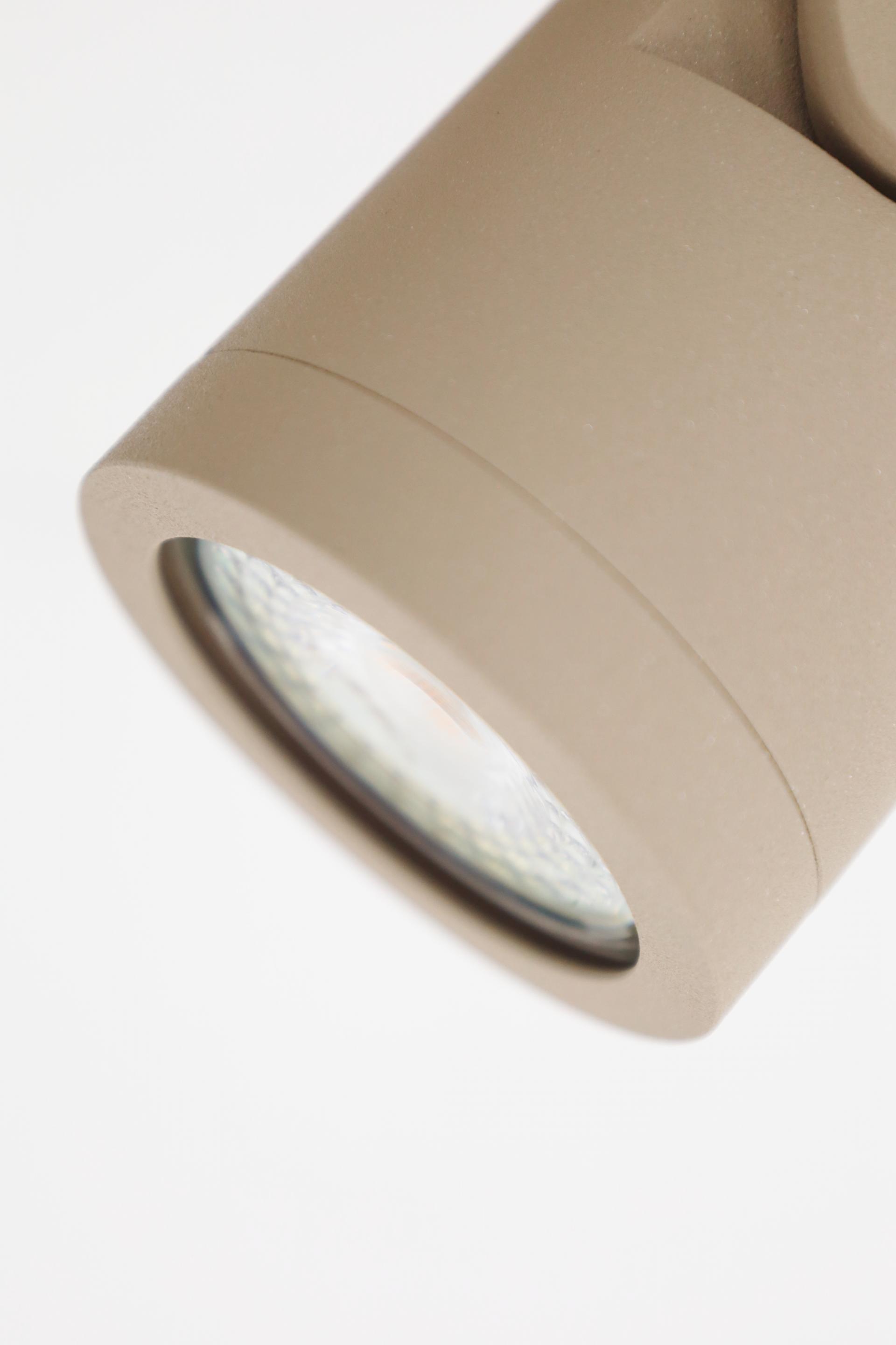 Strakke opbouwspot SCOOP 2-lichts balk | Zand