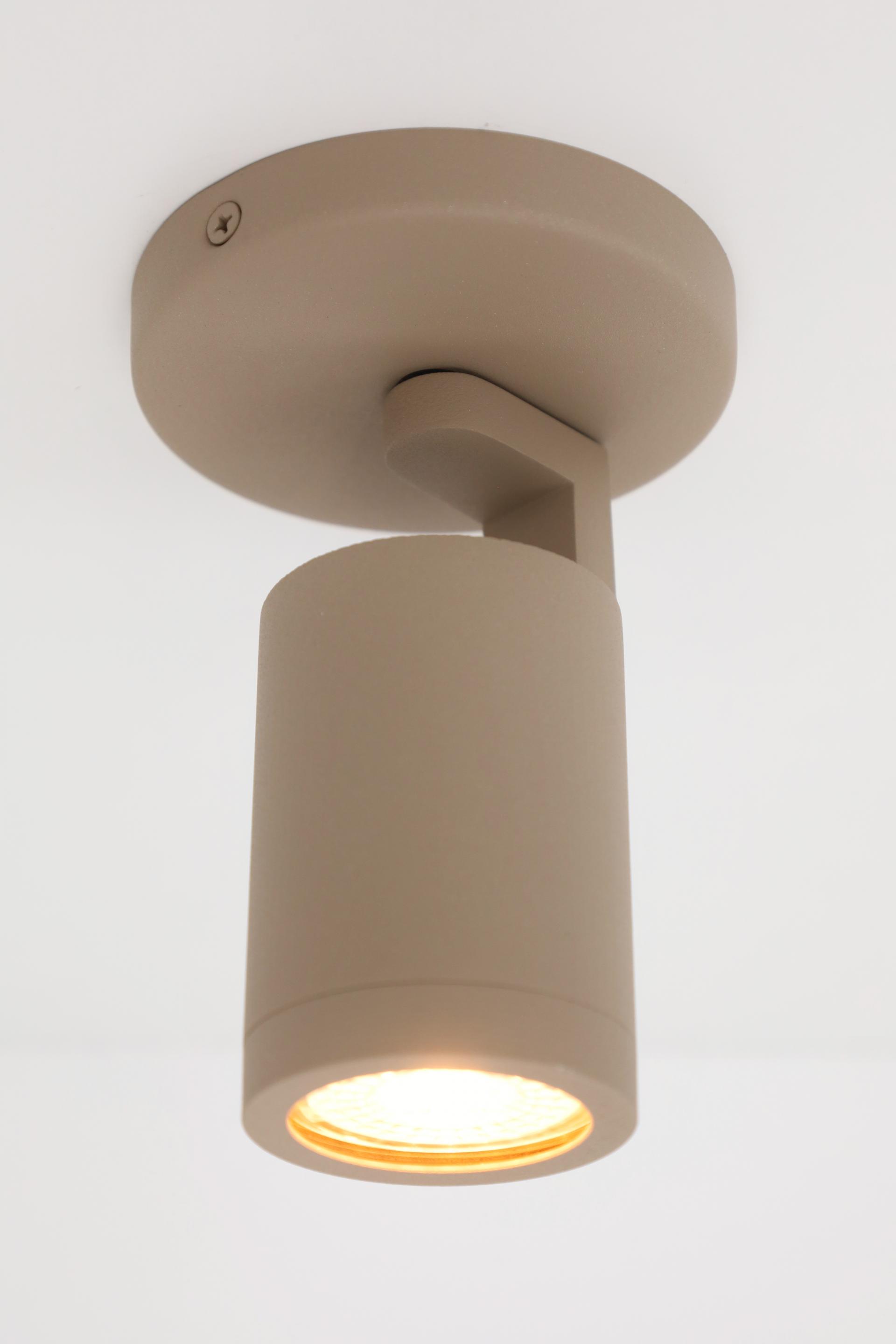 Strakke opbouwspot SCOOP 1-lichts | Zand