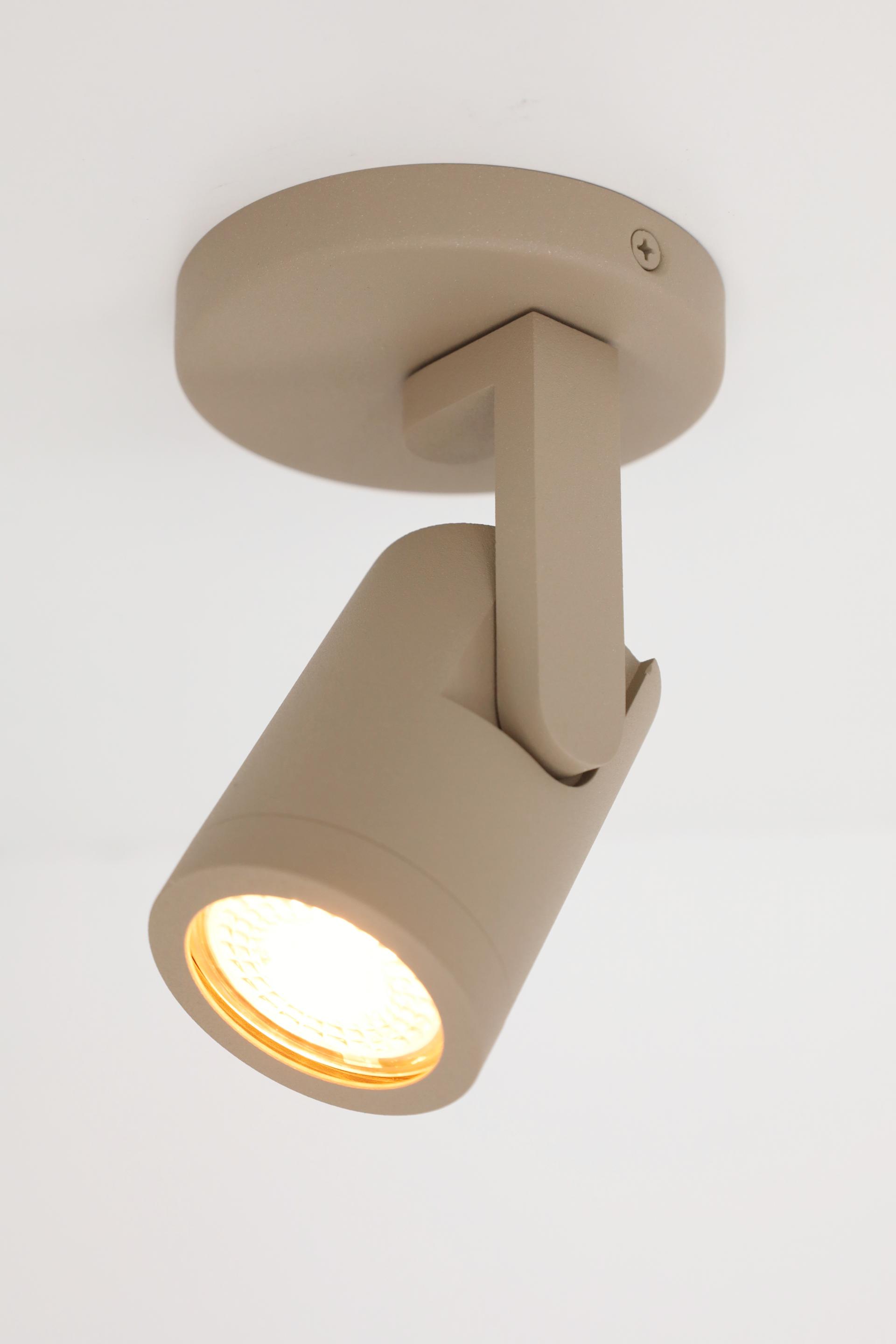 Strakke opbouwspot SCOOP 1-lichts | Zand