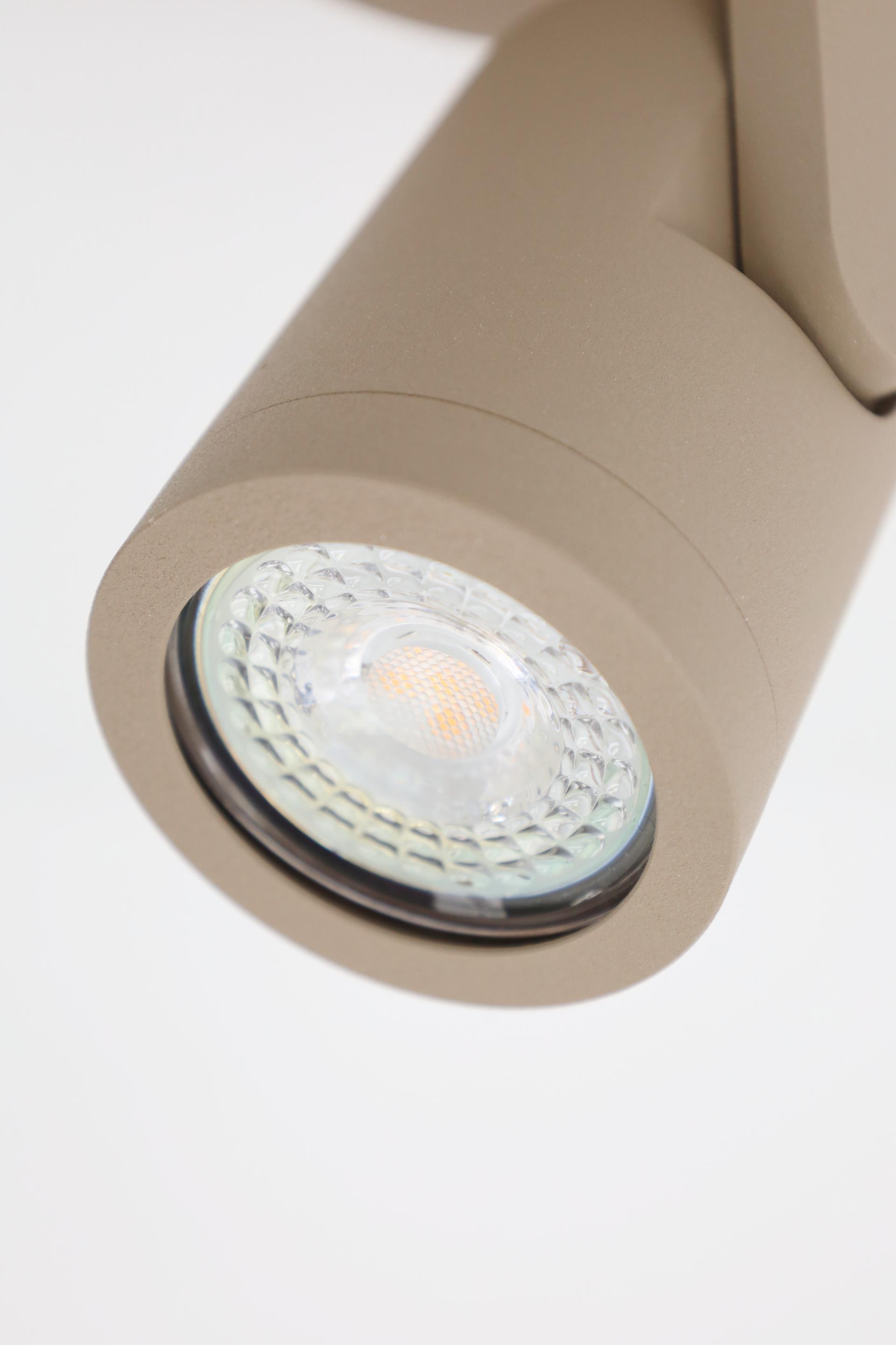 Strakke opbouwspot SCOOP 1-lichts | Zand