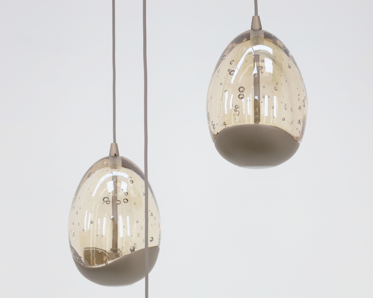 Chique hanglamp EGG GOLD 5-lichts | Champagne