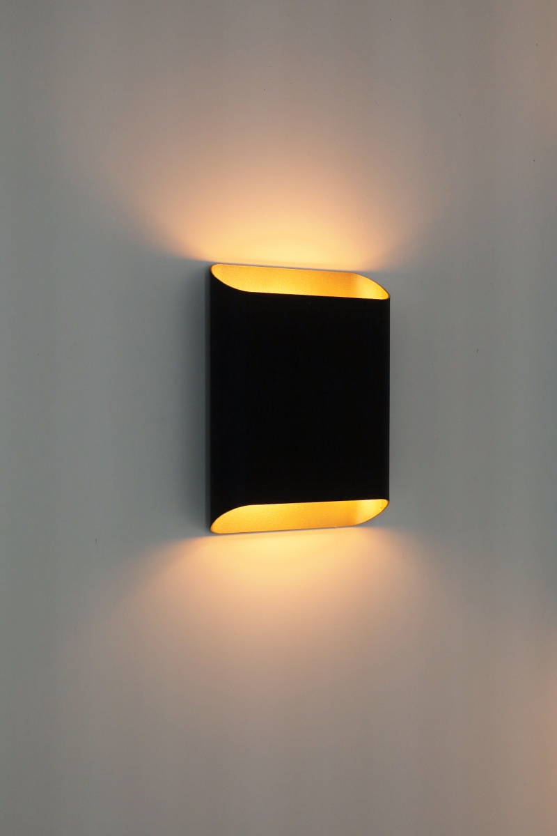 Chique wandlamp KAREN | Zwart/Goud