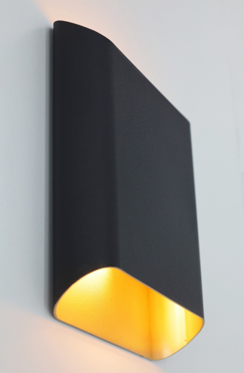 Chique wandlamp KAREN | Zwart/Goud