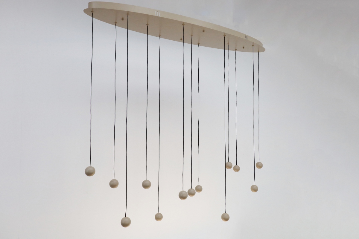 Moderne hanglamp GRACE 13-lichts ovaal | Zand