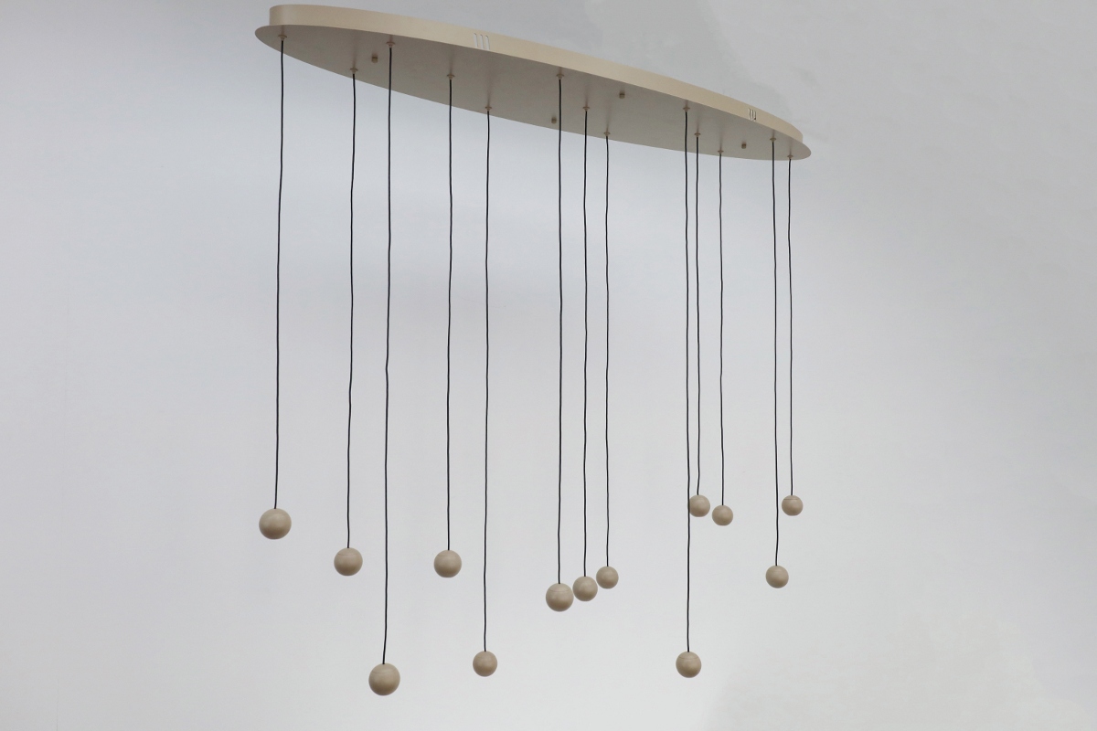Moderne hanglamp GRACE 13-lichts ovaal | Zand