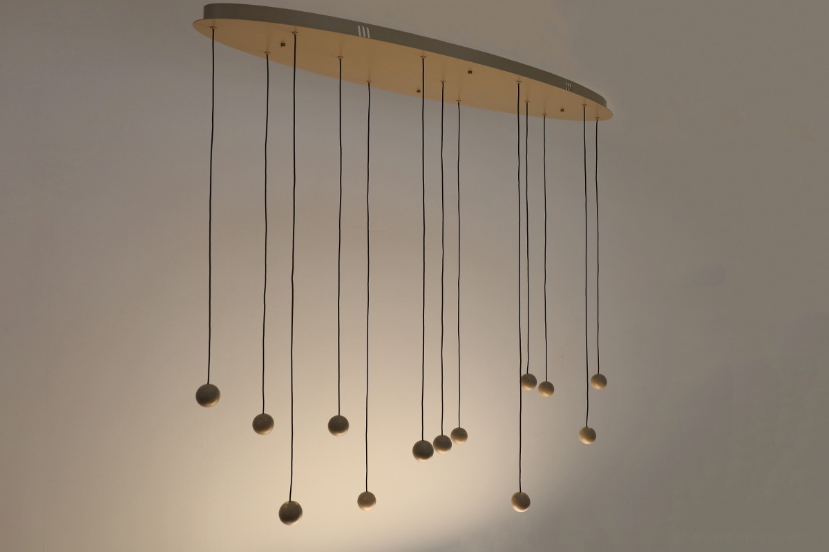 Moderne hanglamp GRACE 13-lichts ovaal | Zand
