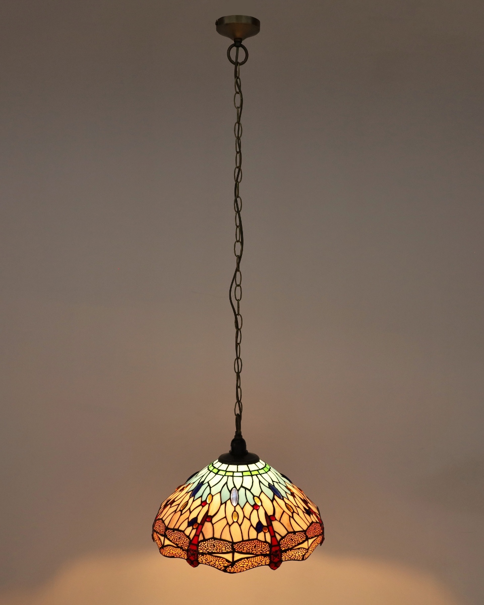 Klassieke hanglamp TIFFANY | Glas in loods