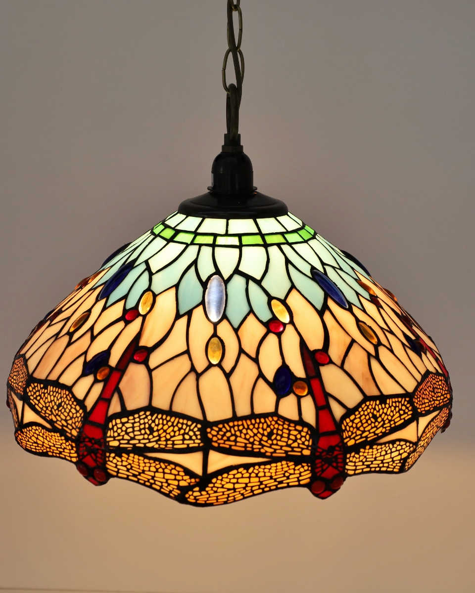 Klassieke hanglamp TIFFANY | Glas in loods