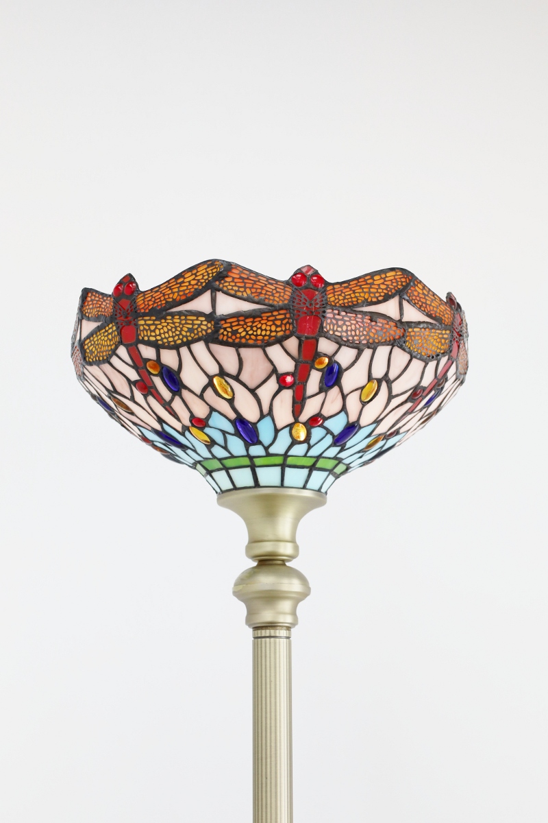 Klassieke vloerlamp TIFFANY | Glas in loods
