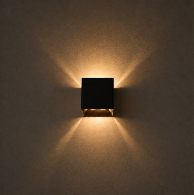 Oplaadbare wand-tafel lamp CUBOX MINI | Zwart