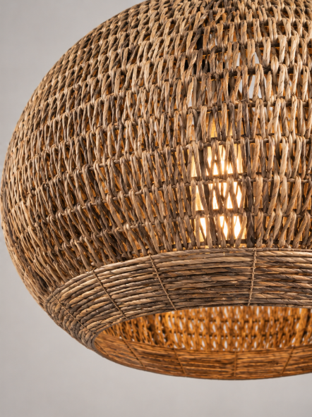 Natuurlijke hanglamp TUMBLER WING Ø83 cm | Bright Brown
