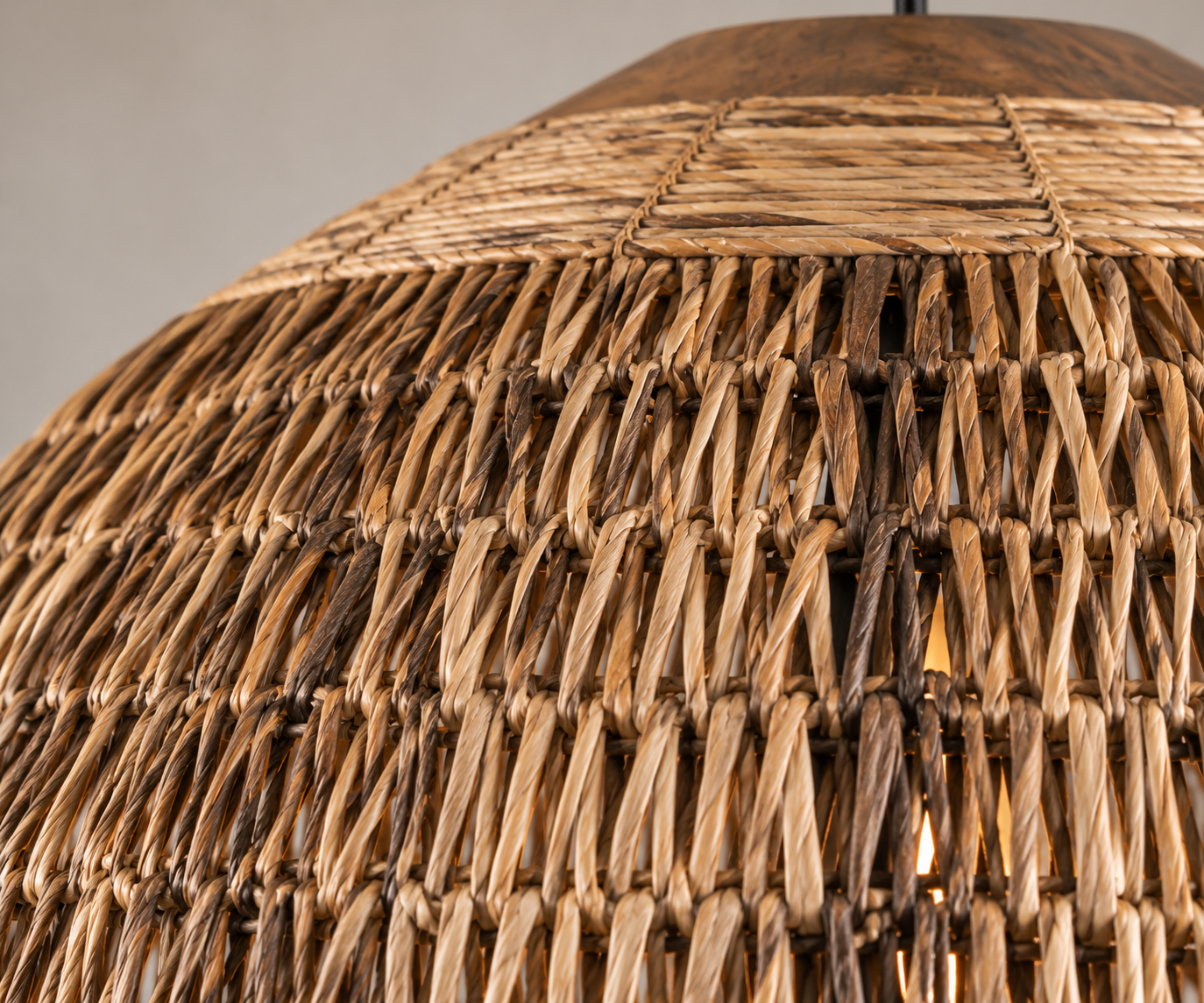 Natuurlijke hanglamp TUMBLER WING Ø70 cm | Bright Brown