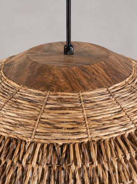 Natuurlijke hanglamp TUMBLER WING Ø70 cm | Bright Brown