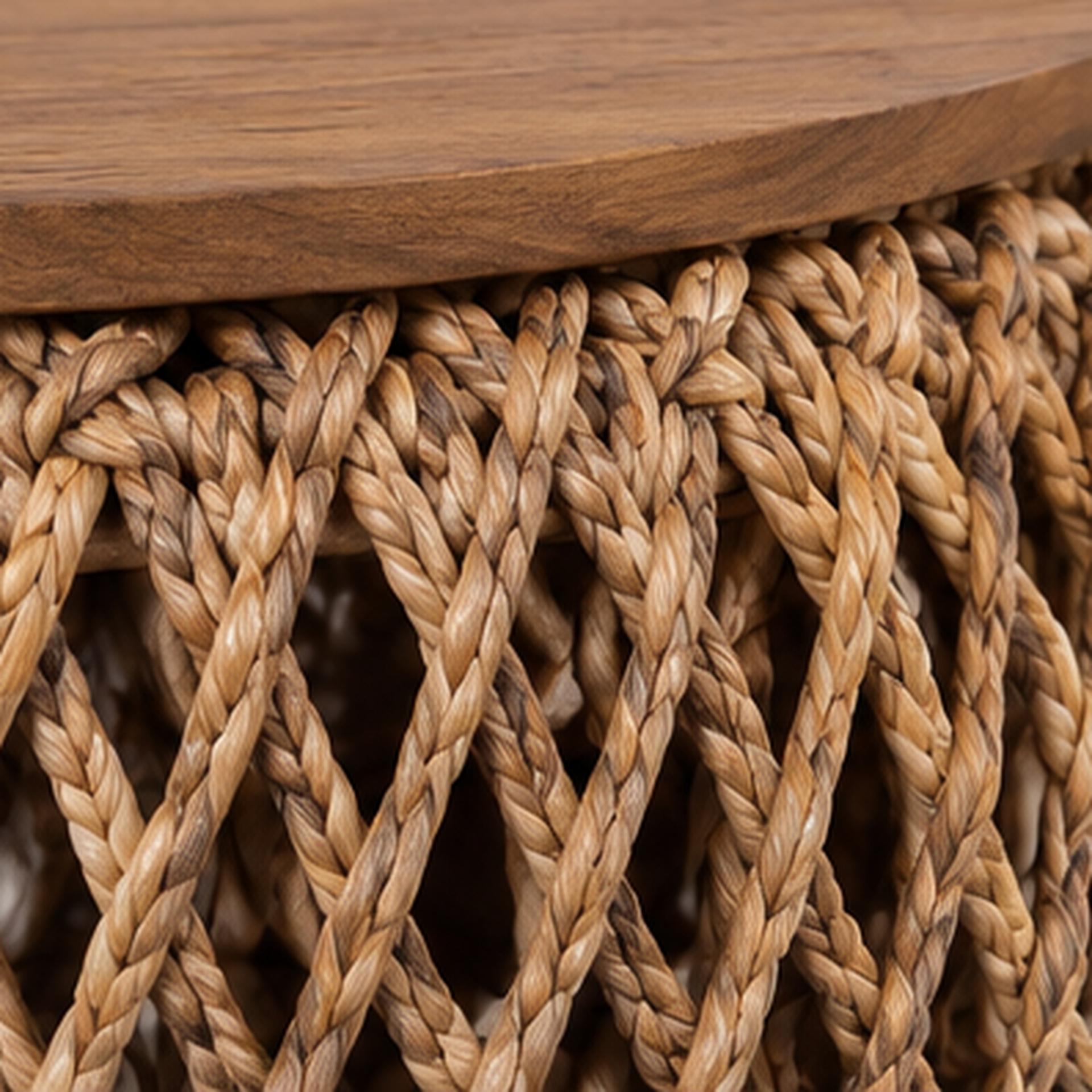 Natuurlijke bijzettafel KNUT PADI set van 3 | Bright Brown