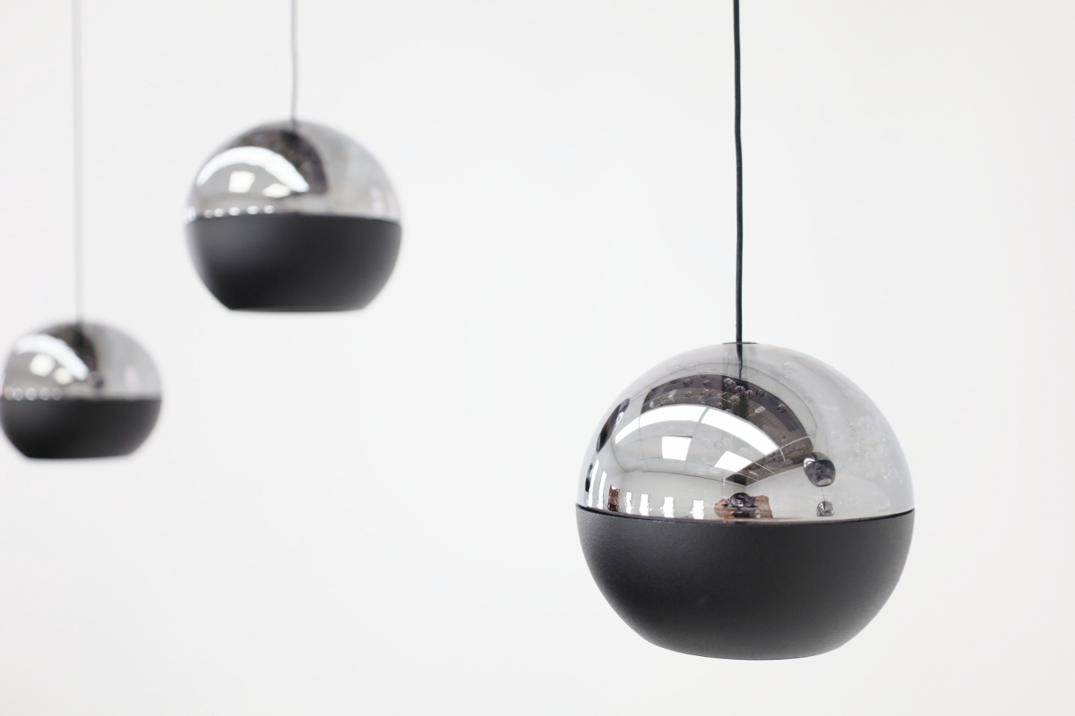 Moderne hanglamp Belluno | Zwart / Amber