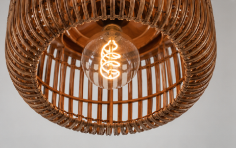 Natuurlijke hanglamp BARREL Ø35 cm | Bright Brown