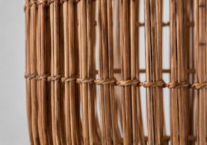Natuurlijke hanglamp BARREL Ø35 cm | Bright Brown