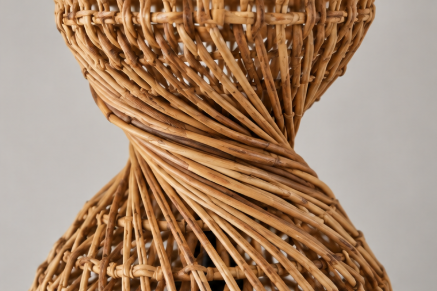 Natuurlijke hanglamp TWISTER KOI 25x25x75 | Teak hout
