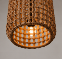 Natuurlijke hanglamp TWISTER KOI 30x30x130 | Teak hout